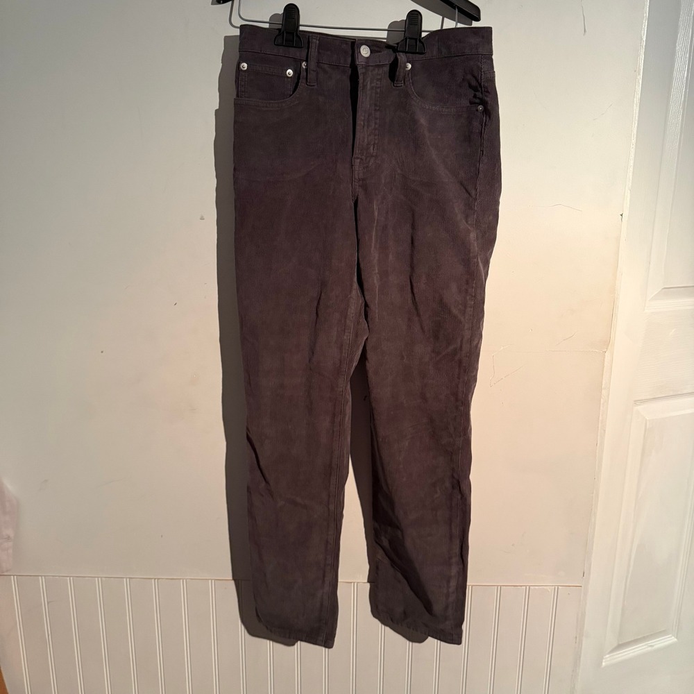 J. Crew Size Womens 27 Corduroys  9" Vintage Straight Cords Dark Gray NWT